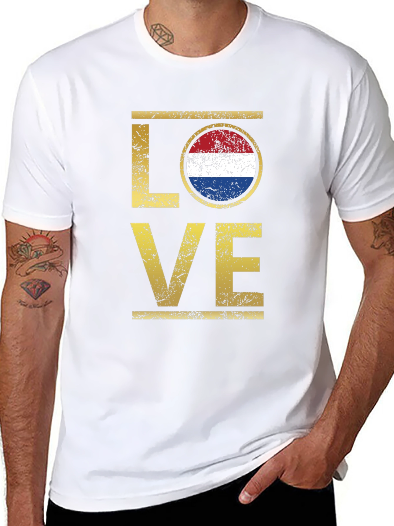 Netherlands Flag LOVE T-Shirt