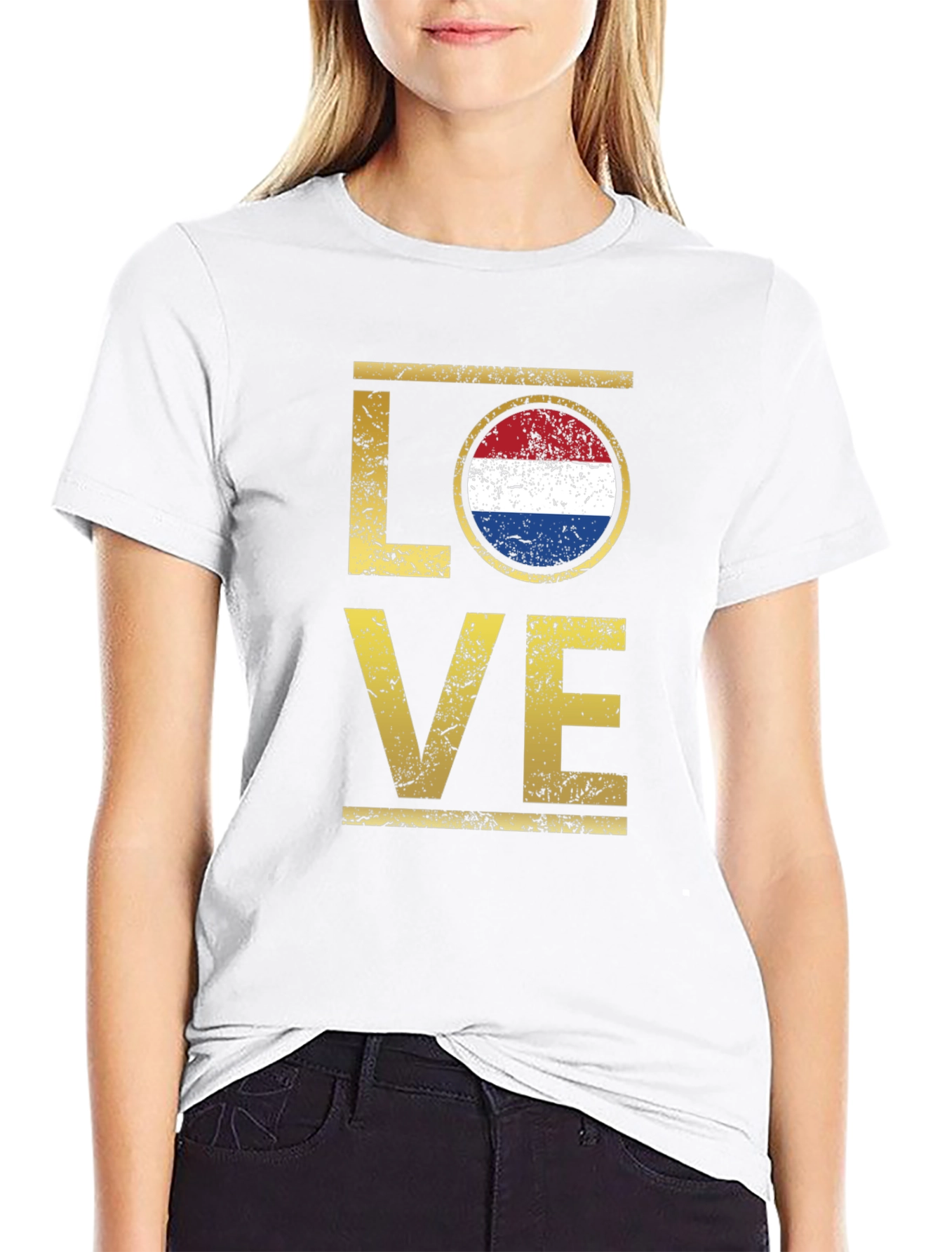 Netherlands Flag LOVE T-Shirt