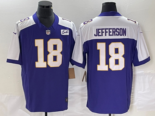 Men's Minnesota Vikings Justin Jefferson #18 Purple Vapor F.U.S.E. Limited Jerseys