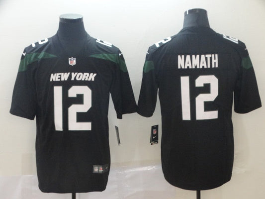 Men's New York Jets Joe Namath Black Game Jerseys