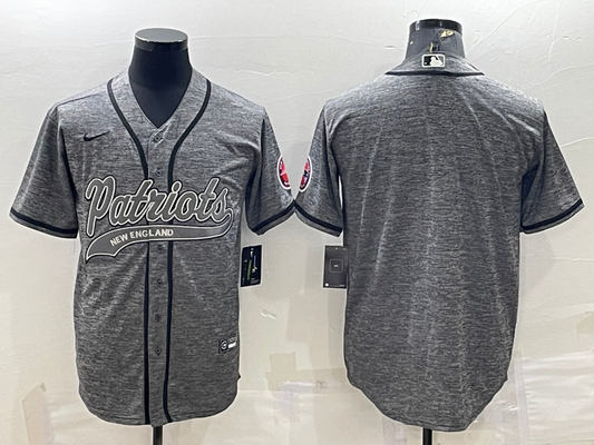 Men's New England Patriots Gray Blank Jerseys