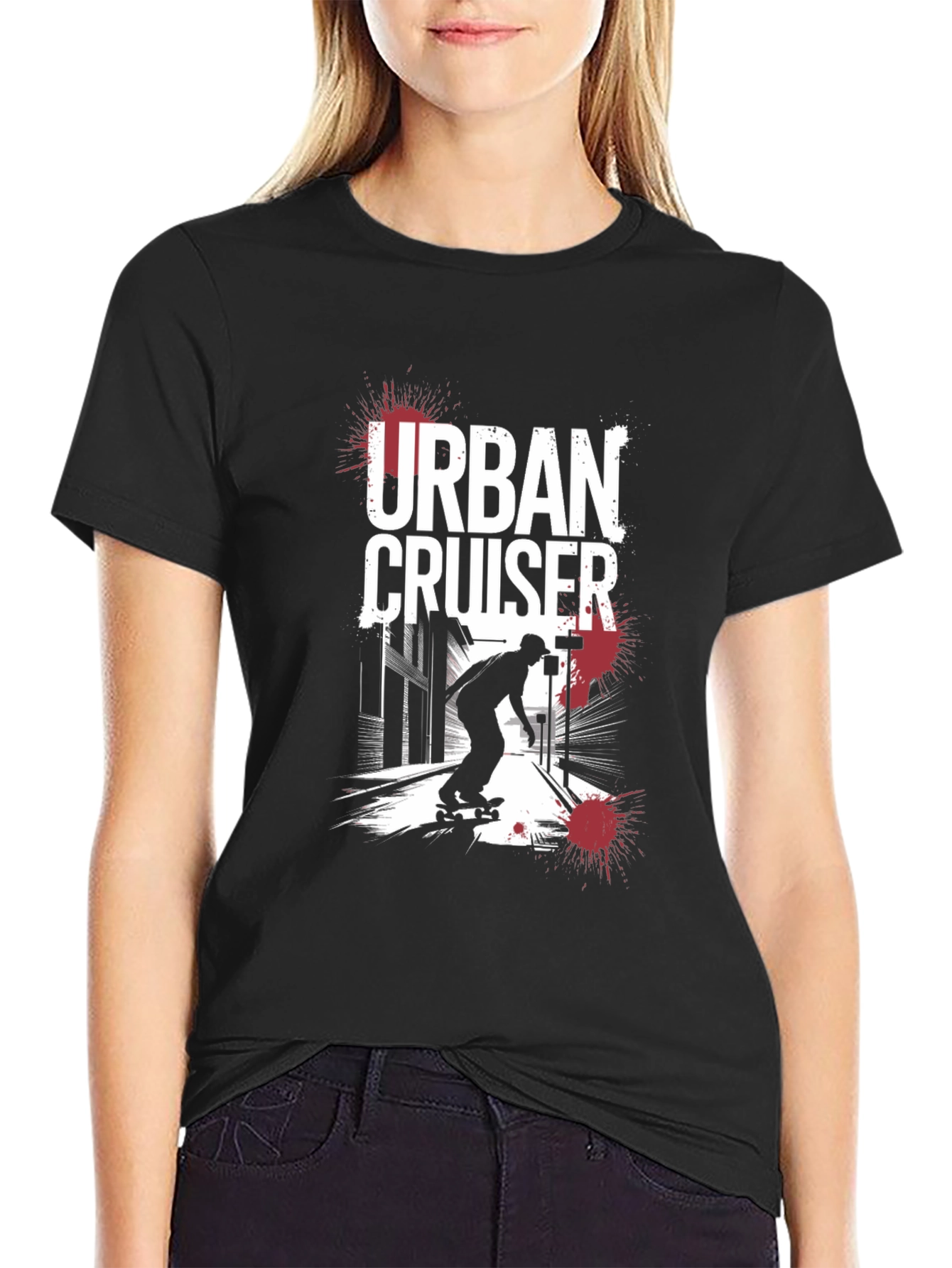 Urban Cruiser Graphic Tee - Black Skater T-Shirt