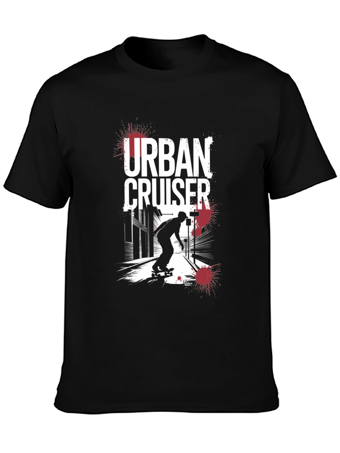 Urban Cruiser Graphic Tee - Black Skater T-Shirt