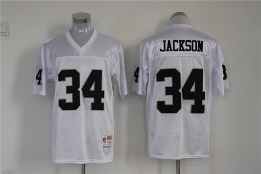 Men's Oakland Raiders Bo Jackson Mitchell & Ness White Legacy Replica Jerseys