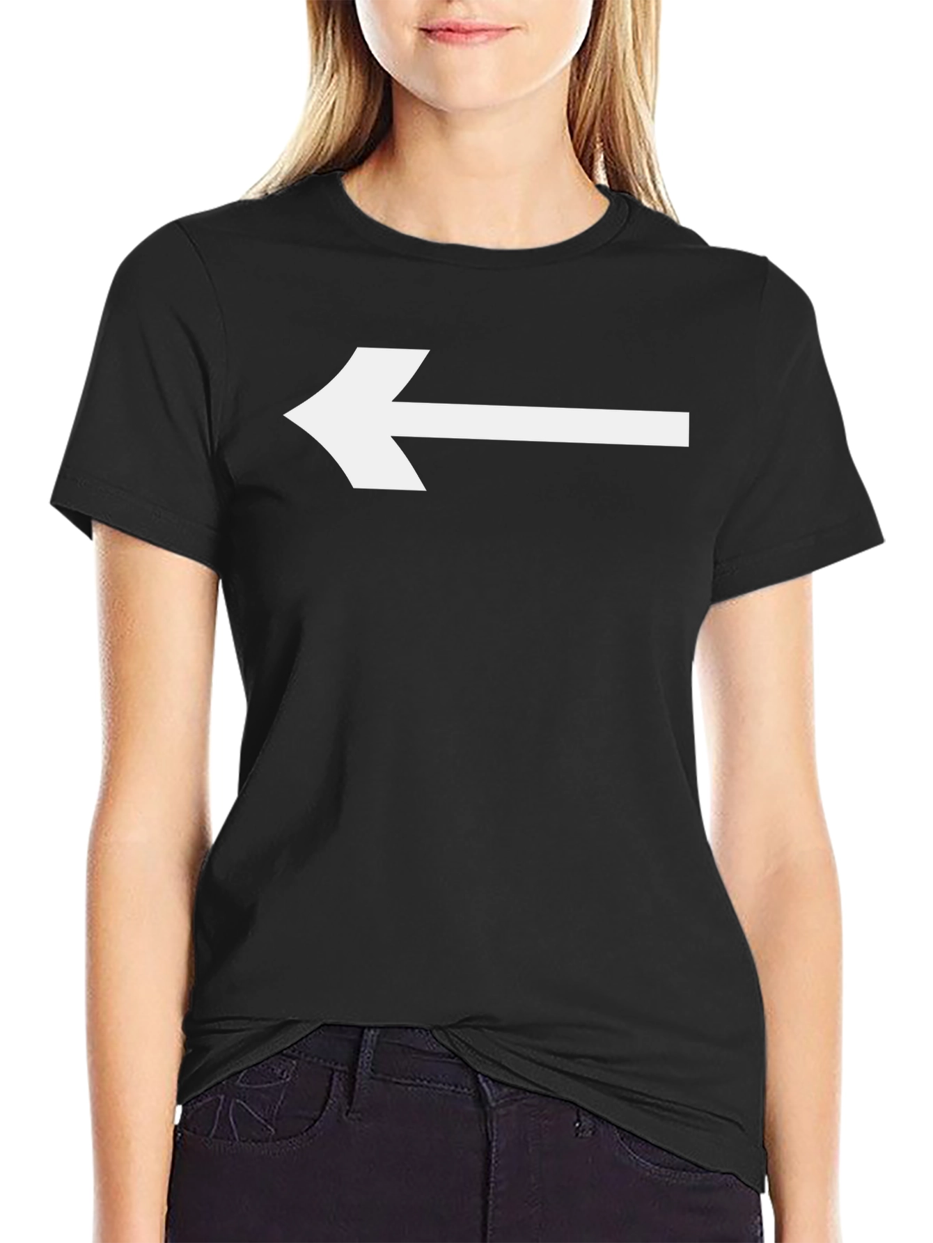 Left Arrow Graphic Tee - Point the Way!