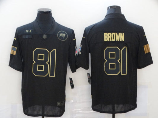 Men's Tampa Bay Buccaneers Antonio Brown #81 Black Game Jerseys