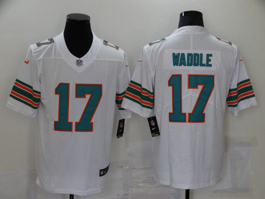 Men's Miami Dolphins Jaylen Waddle #17 White Game Player Jerseys