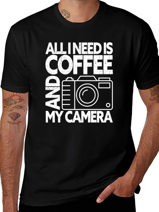 Coffee and Camera Graphic T-Shirt