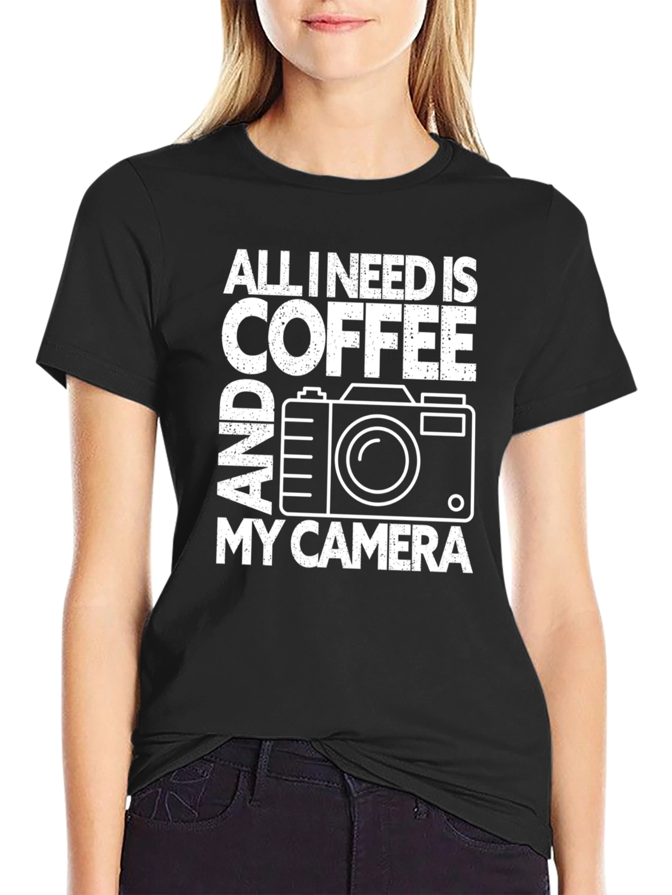 Coffee and Camera Graphic T-Shirt