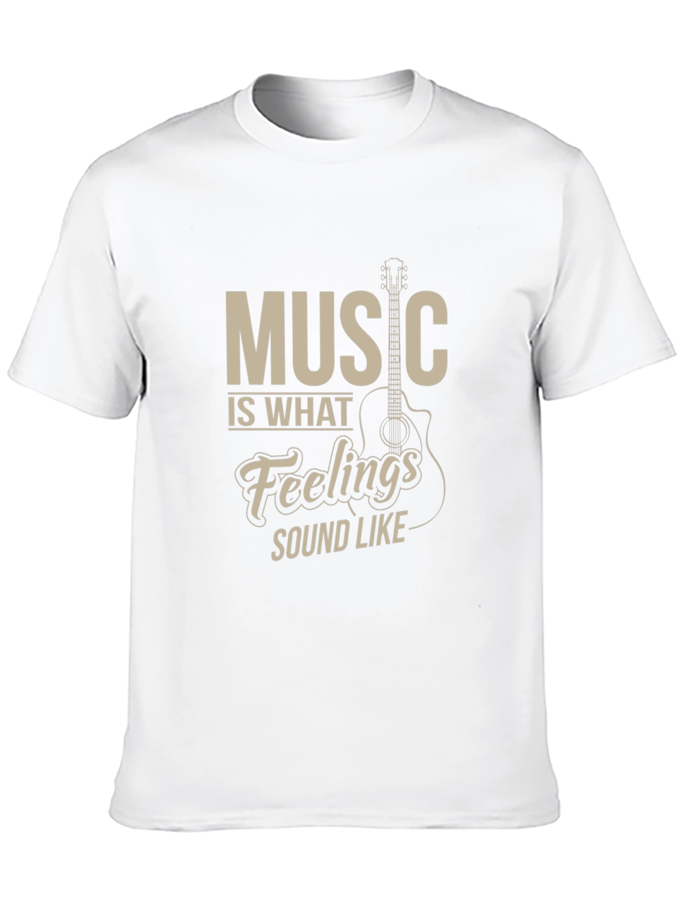Music is What Feelings Sound Like Black T-Shirt