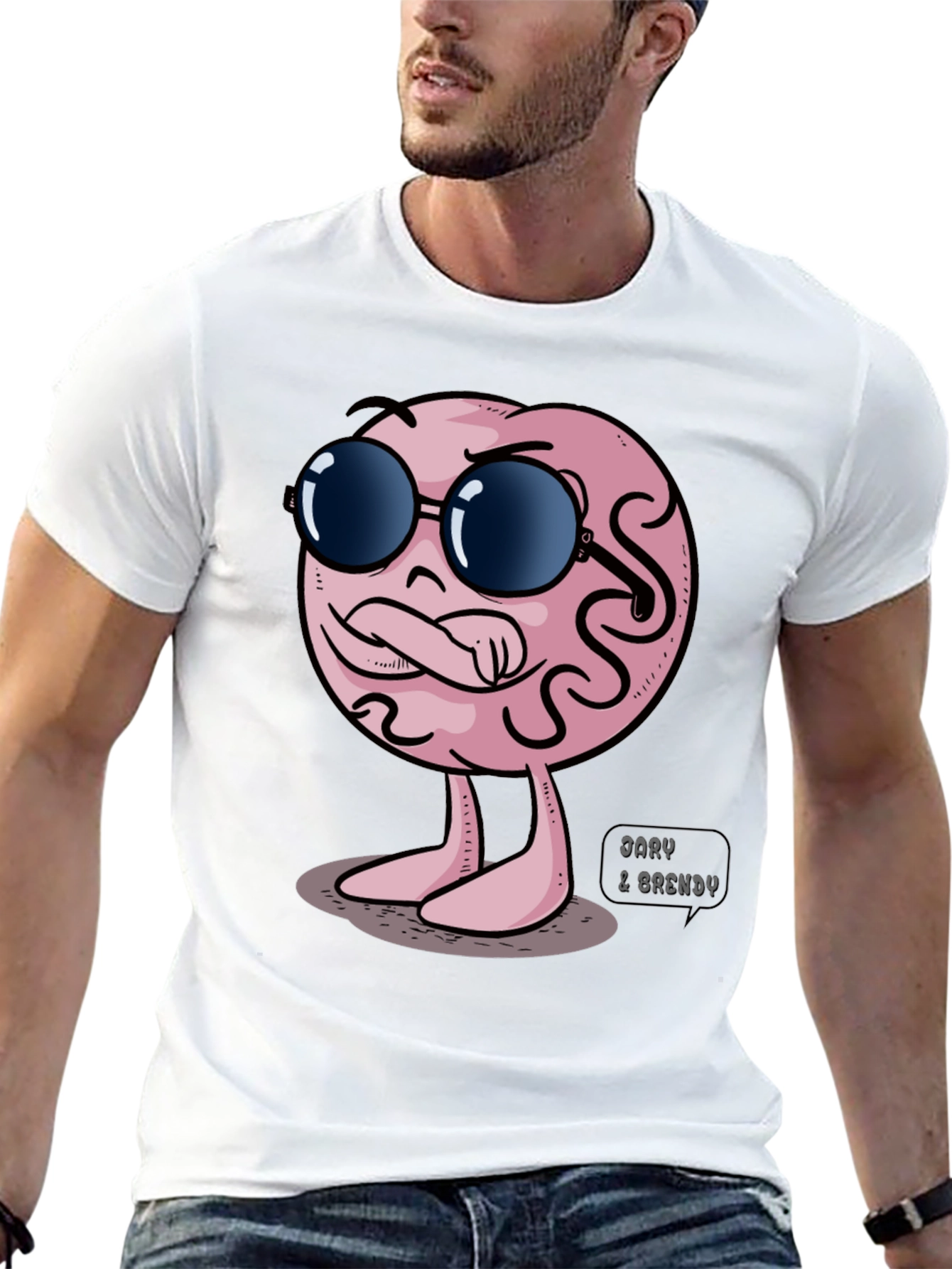 Cool Brain Graphic T-Shirt - Unique Design