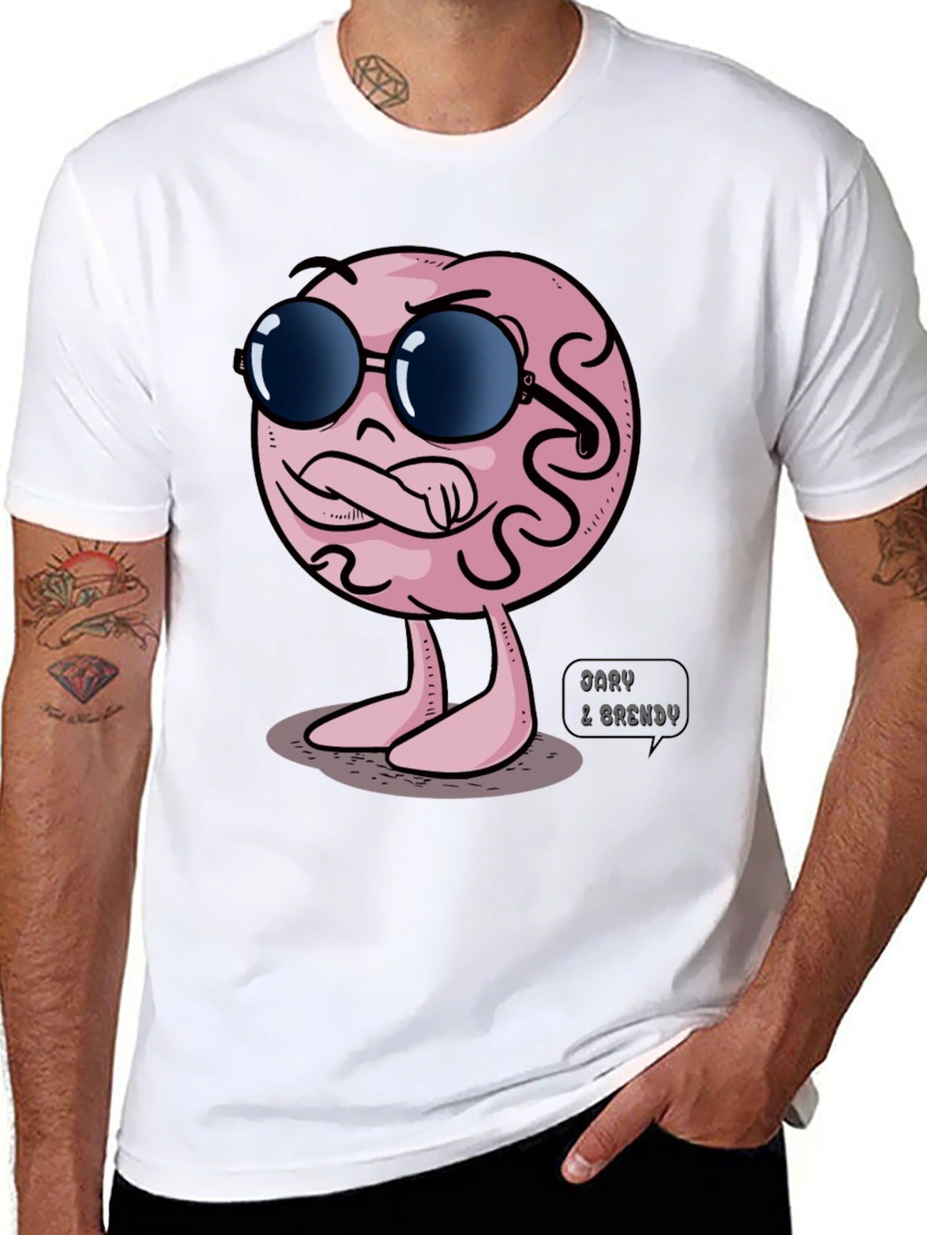 Cool Brain Graphic T-Shirt - Unique Design