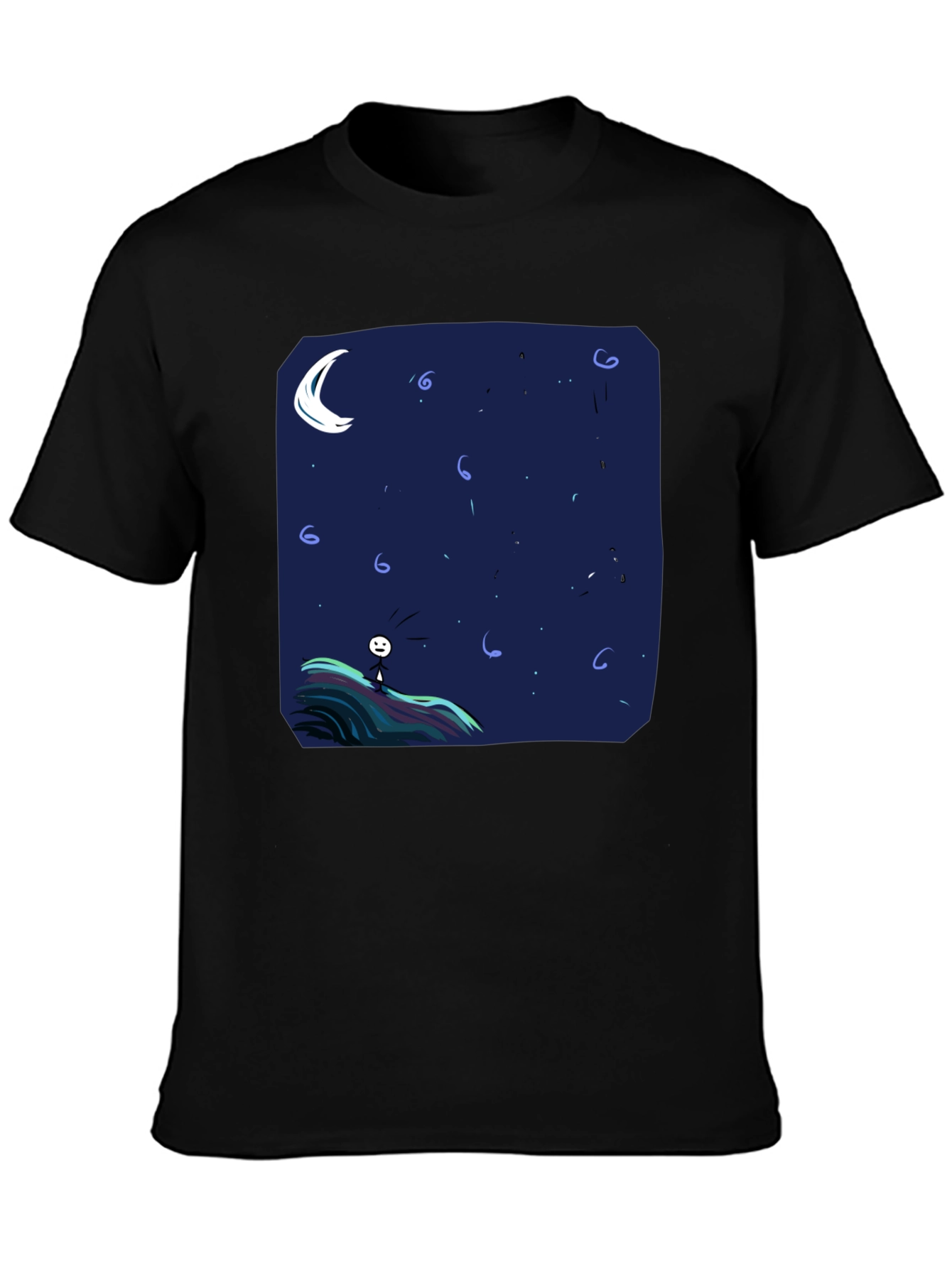 Night Sky Graphic Tee - Mens Black T-Shirt