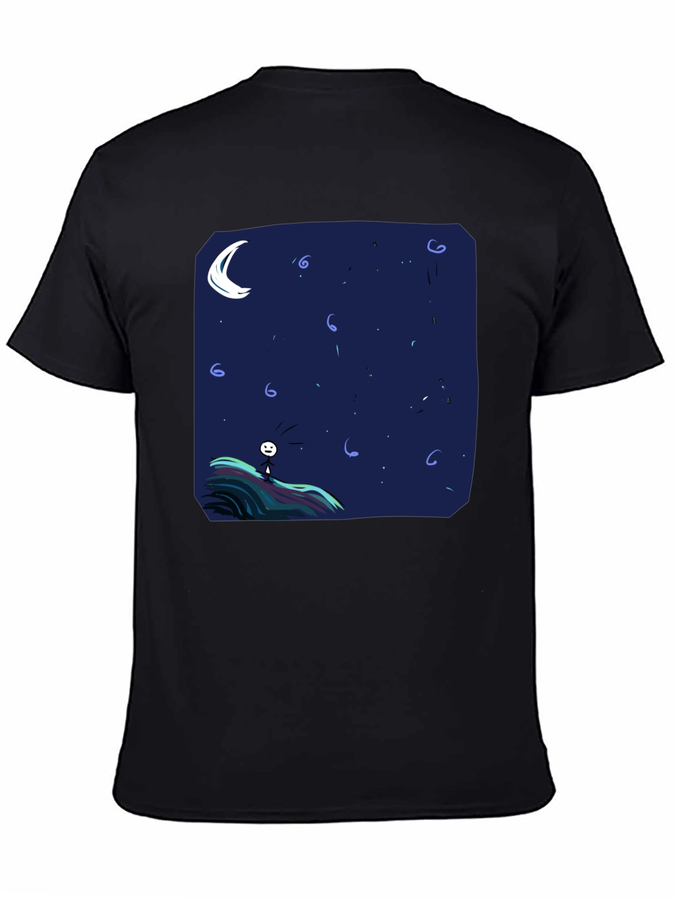 Night Sky Graphic Tee - Mens Black T-Shirt