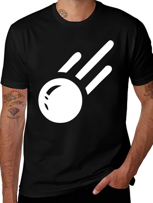 Stylish Black T-Shirt with Comet Graphic