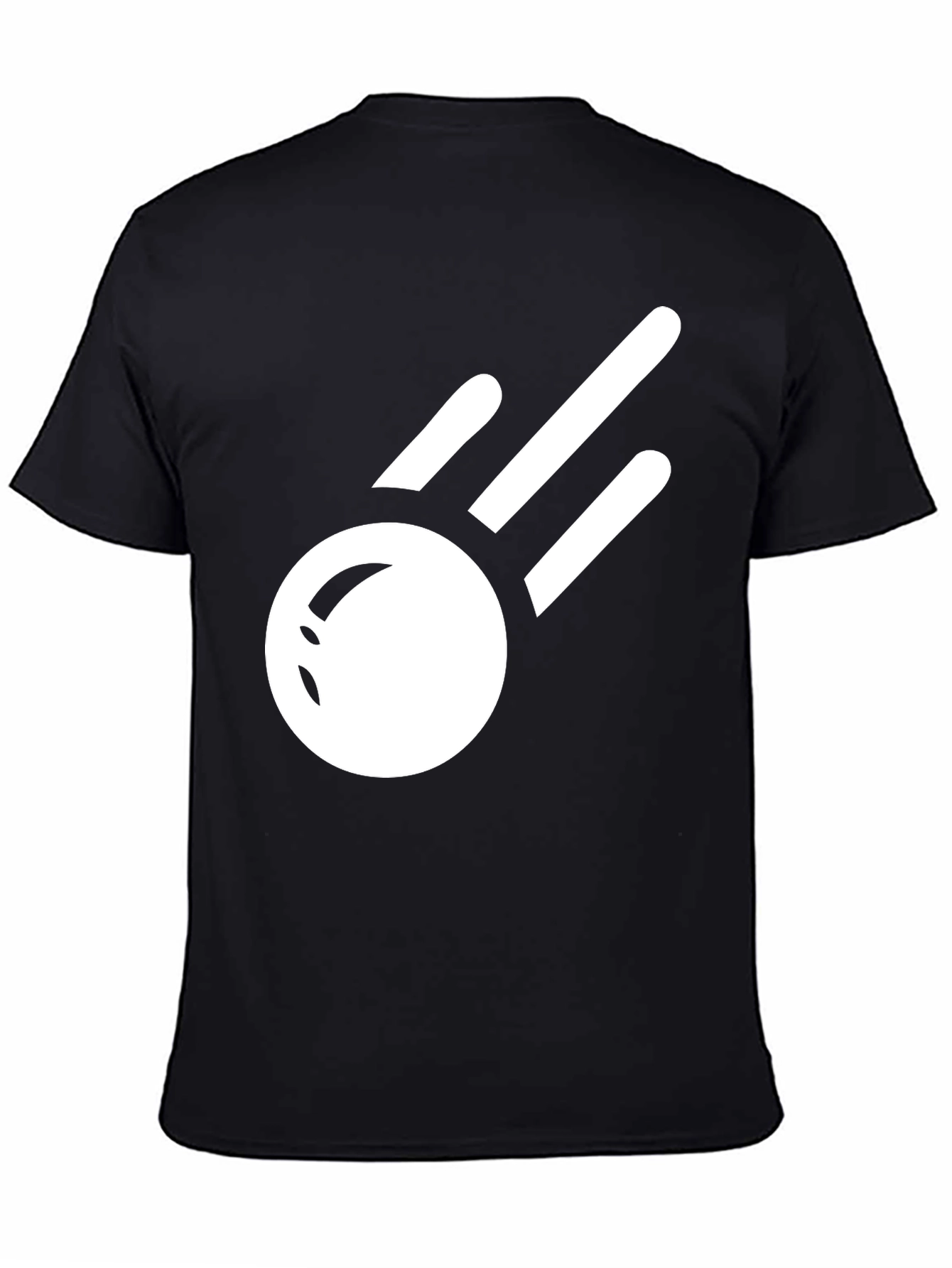 Stylish Black T-Shirt with Comet Graphic
