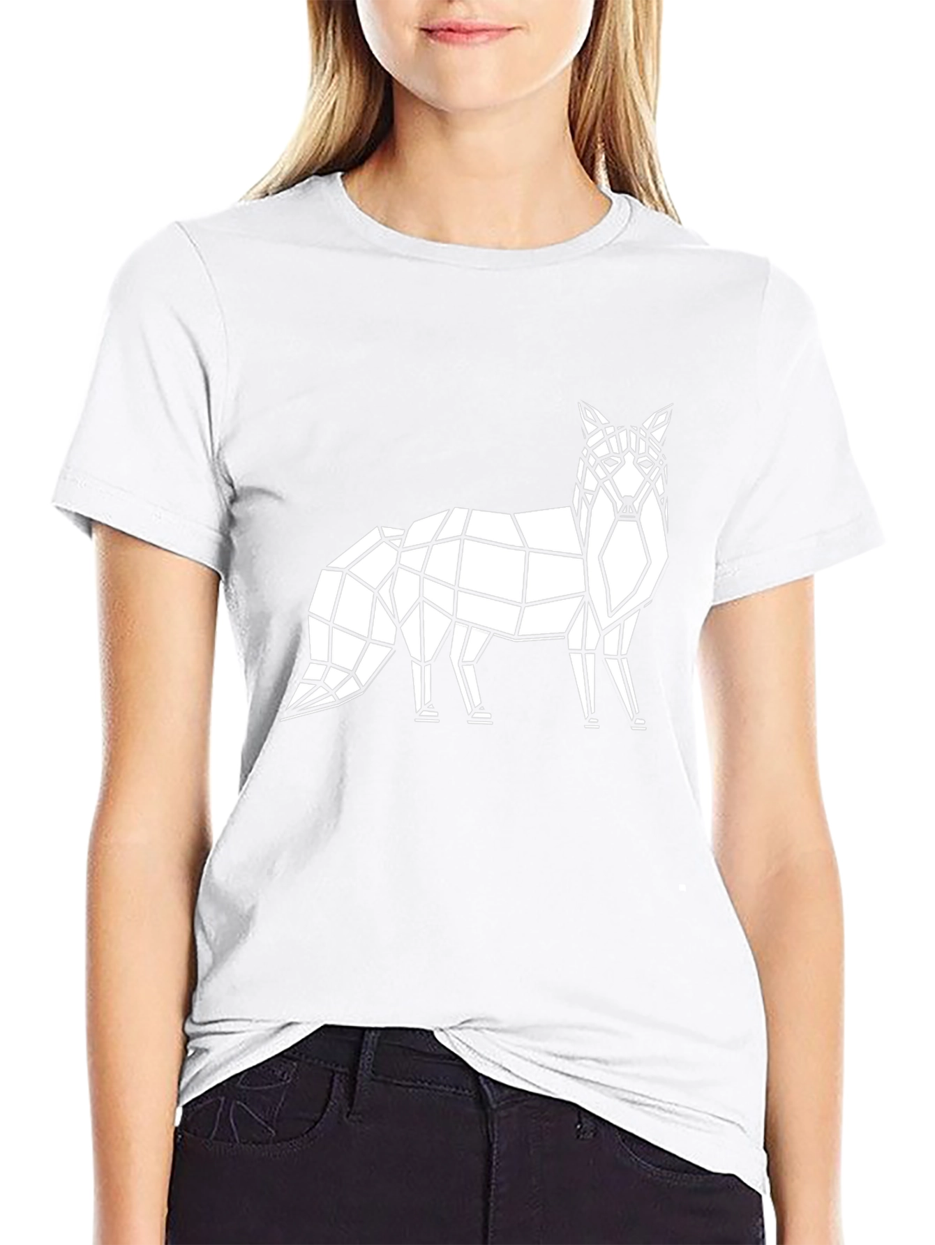 Geometric Fox Tee - Modern Graphic Print Shirt