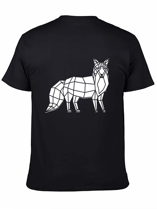 Geometric Fox Tee - Modern Graphic Print Shirt