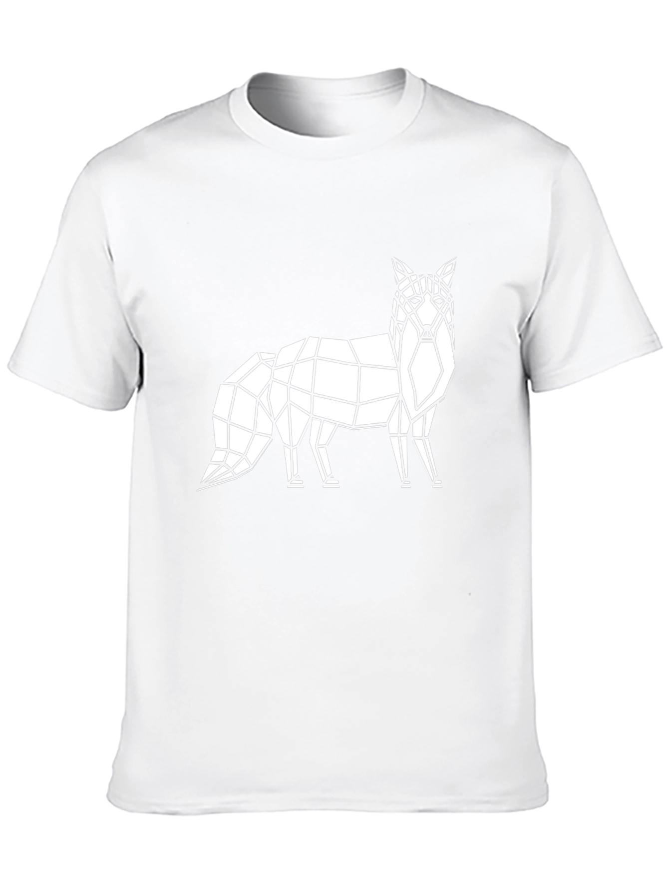 Geometric Fox Tee - Modern Graphic Print Shirt