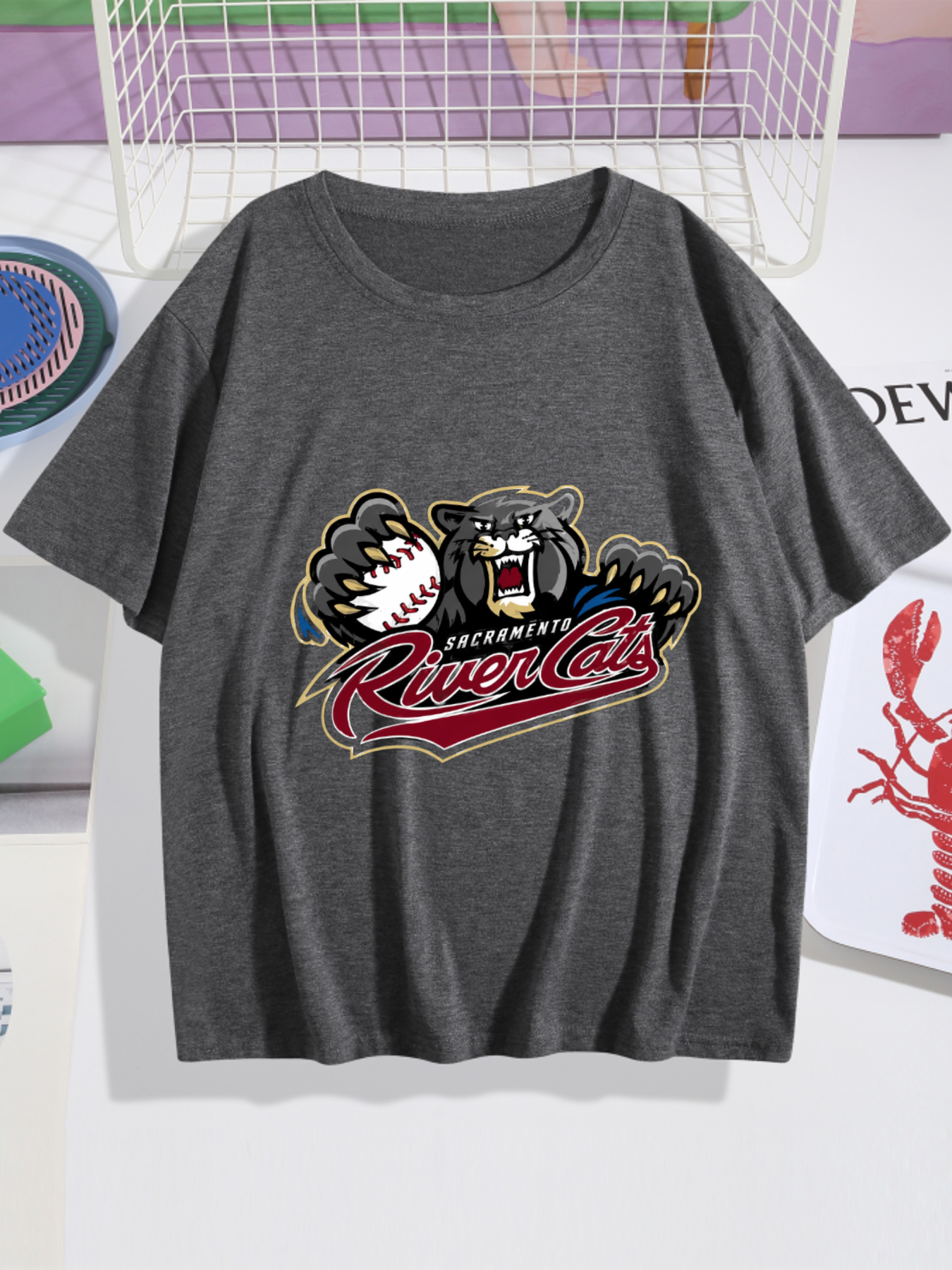 Sacramento River Cats Inspired Vintage Baseball Graphic T-Shirt – Premium Streetwear Sports Tee（hj38）
