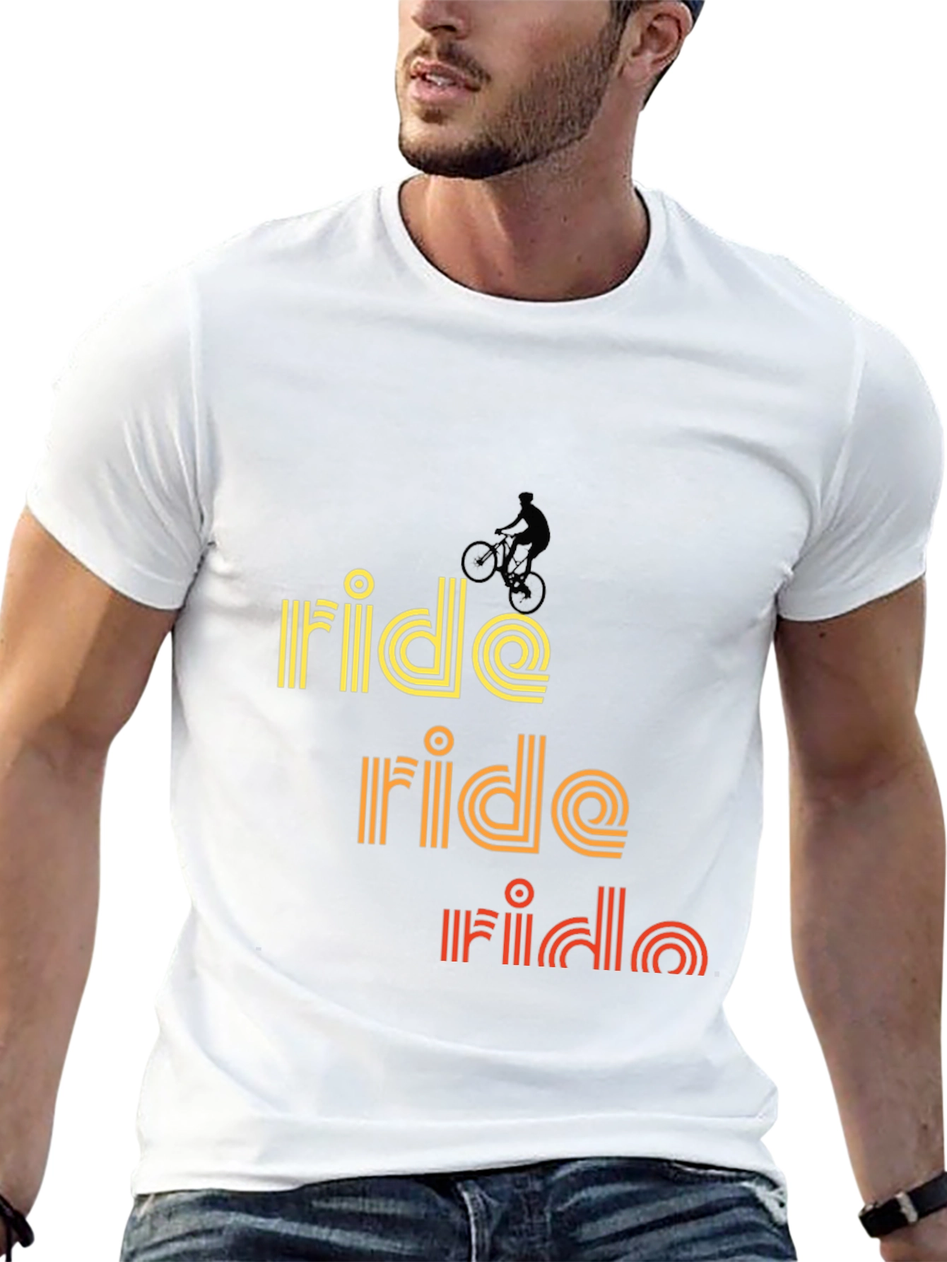 Retro Ride Bicycle Graphic Tee - Black