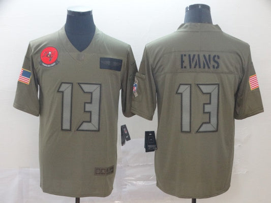 Men's Tampa Bay Buccaneers Mike Evans #13 Brown Game Jerseys