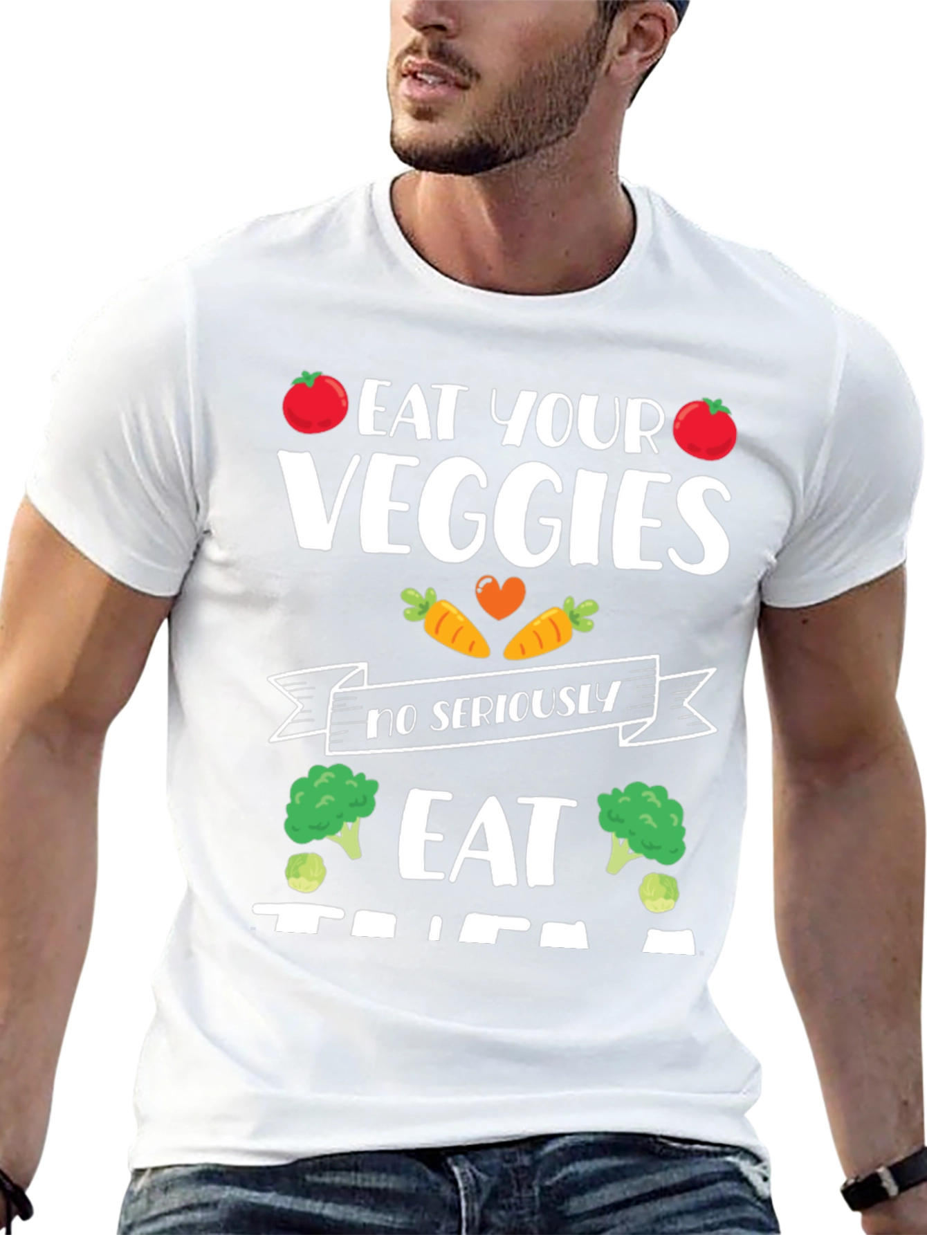 Eat Your Veggies Funny Graphic T-Shirt