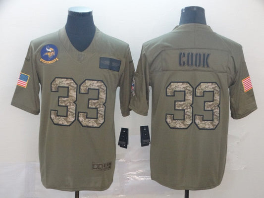 Men's Minnesota Vikings Dalvin Cook #33 Brown Game Player Jerseys