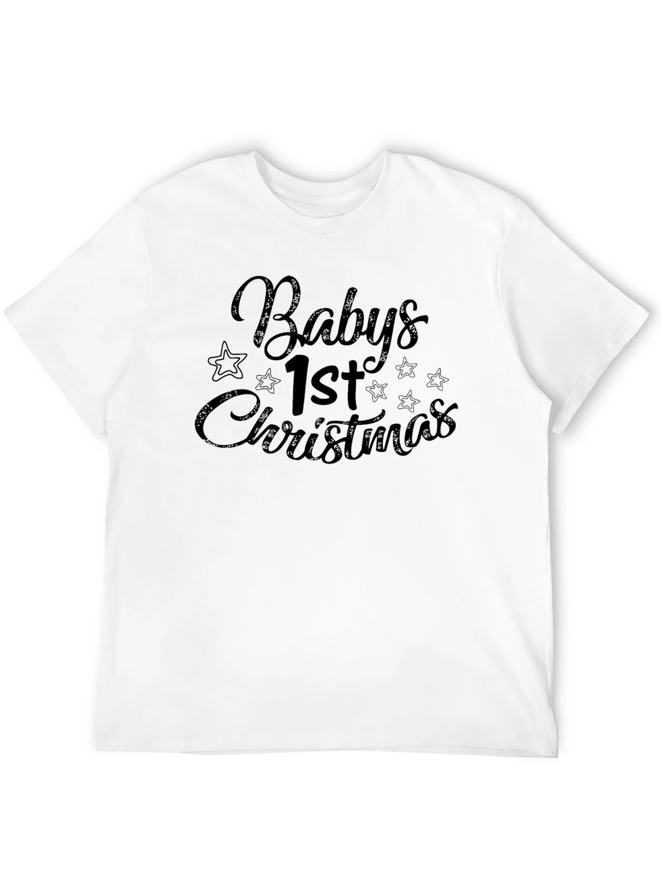 Babys 1st Christmas Black Graphic Tee