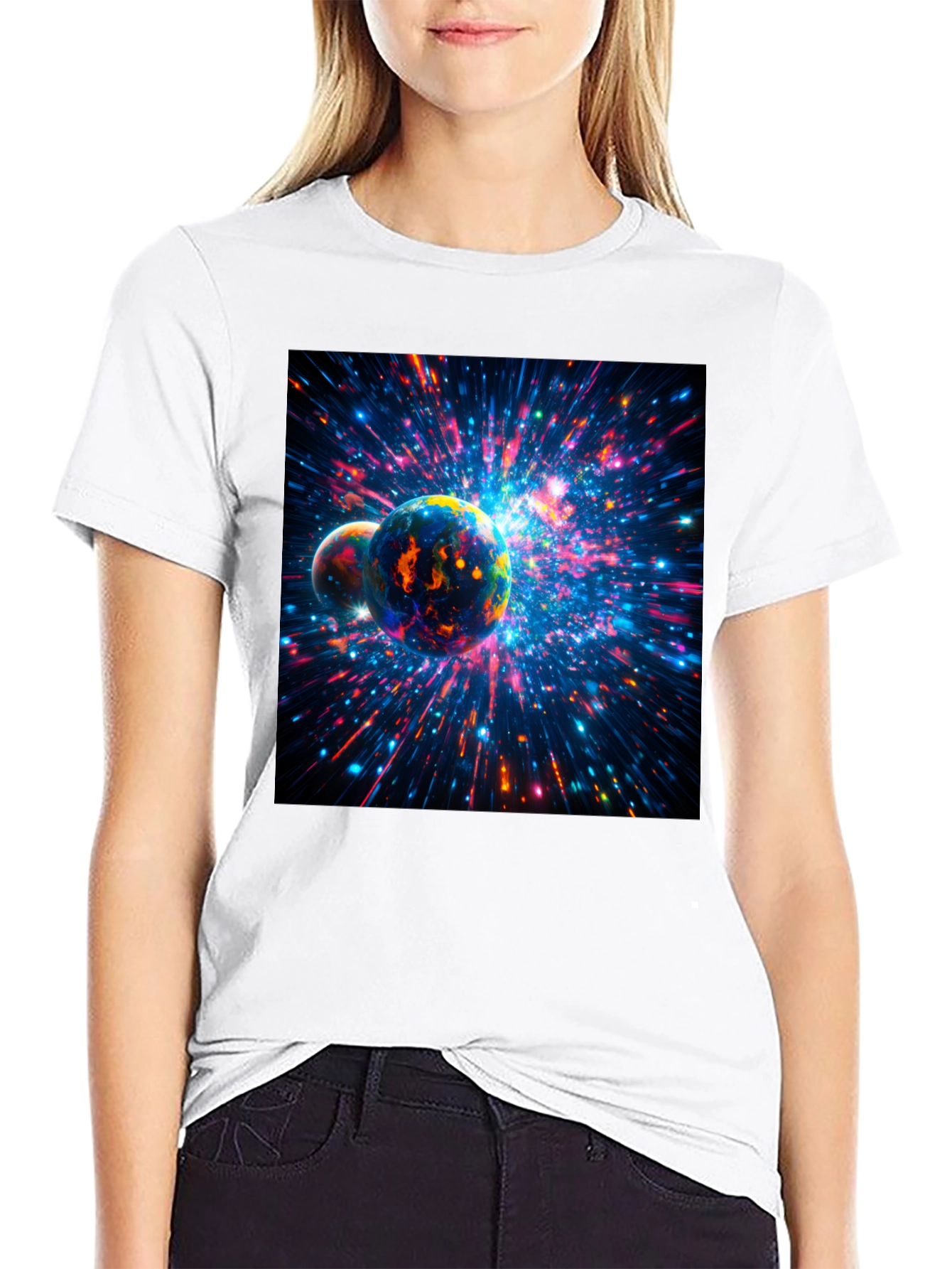 Cosmic Planets Black T-Shirt