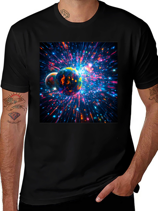 Cosmic Planets Black T-Shirt