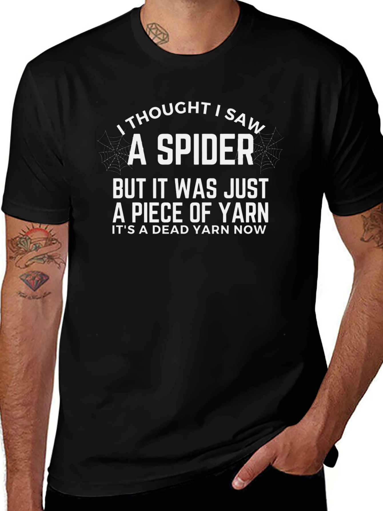 Spider Yarn Joke Graphic T-Shirt