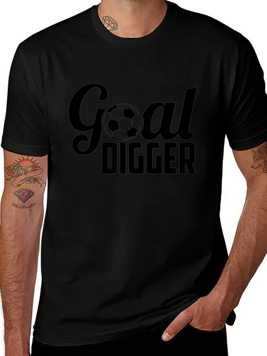 Goal Digger Soccer T-Shirt - Black Cotton Tee