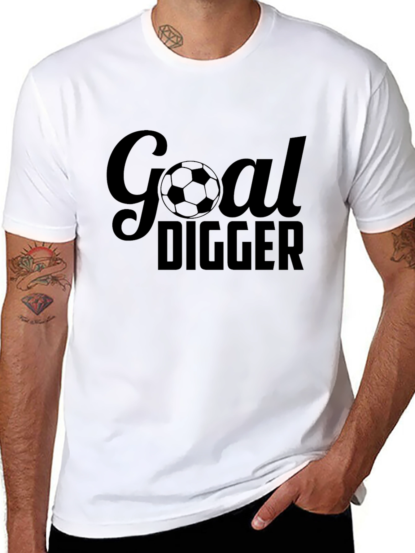 Goal Digger Soccer T-Shirt - Black Cotton Tee