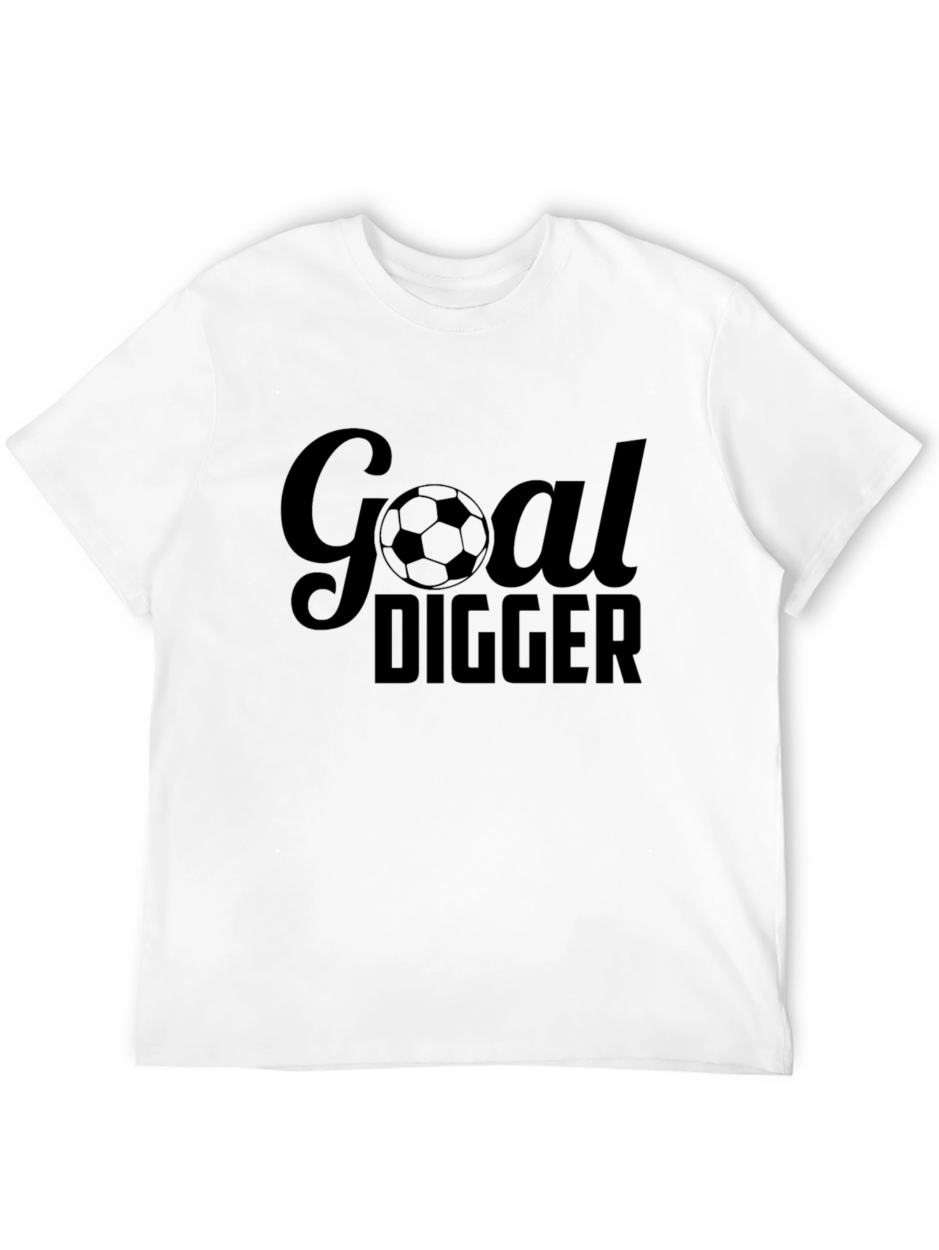 Goal Digger Soccer T-Shirt - Black Cotton Tee