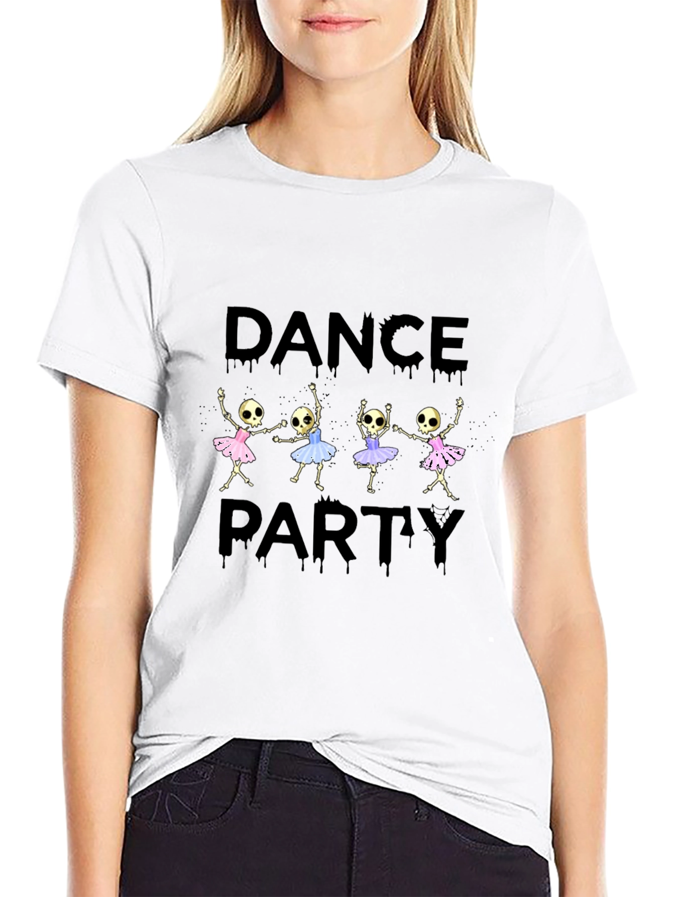 Skeleton Dance Party Tee - Halloween Fun