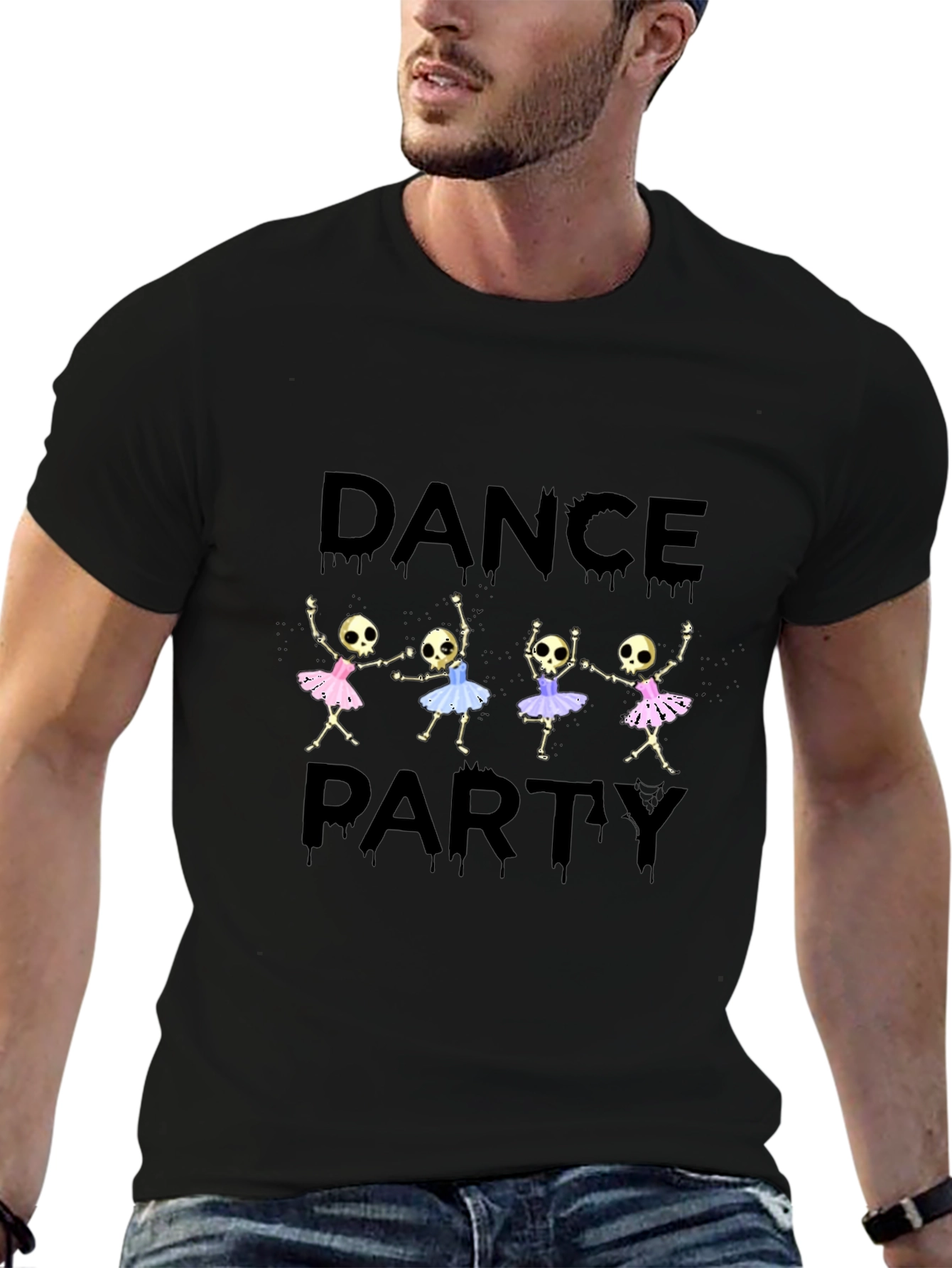 Skeleton Dance Party Tee - Halloween Fun