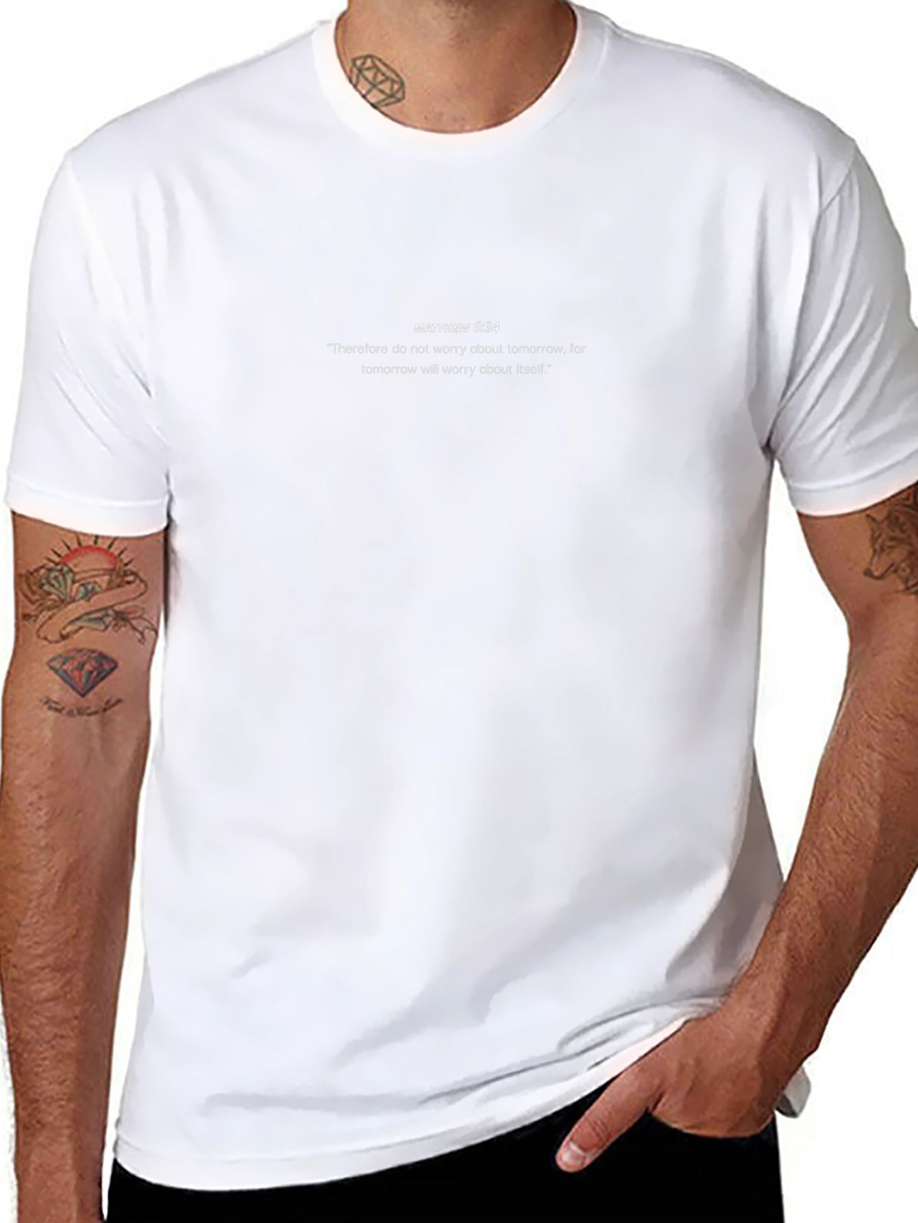 Matthew 6:34 T-Shirt - Christian Verse Tee