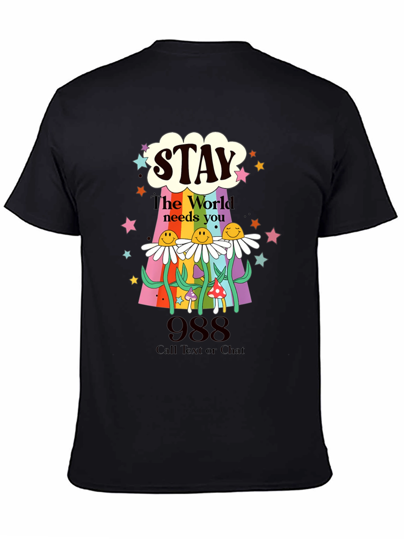Stay 988 Mental Health Awareness Graphic Tee