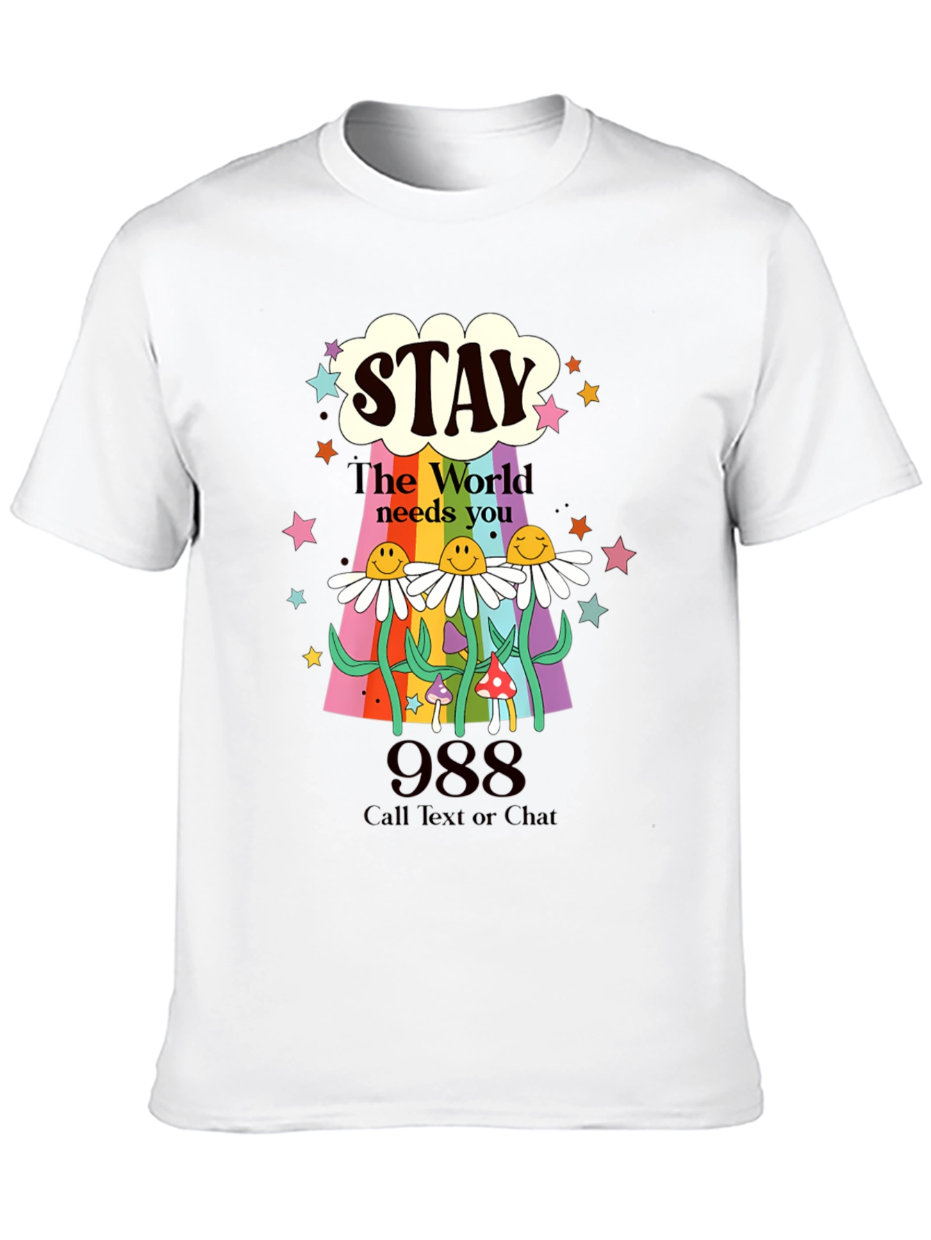 Stay 988 Mental Health Awareness Graphic Tee