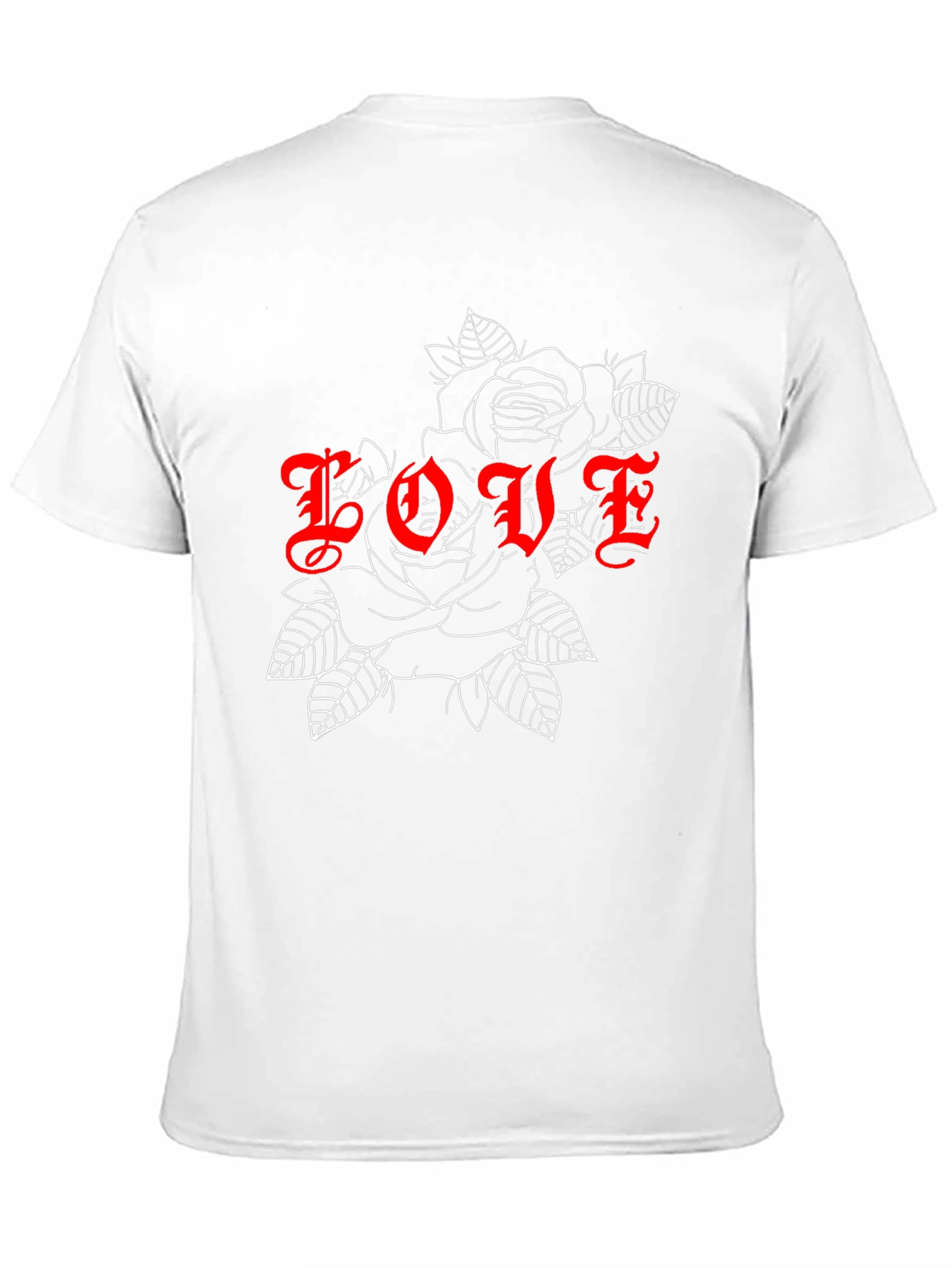 Love Roses Black T-Shirt