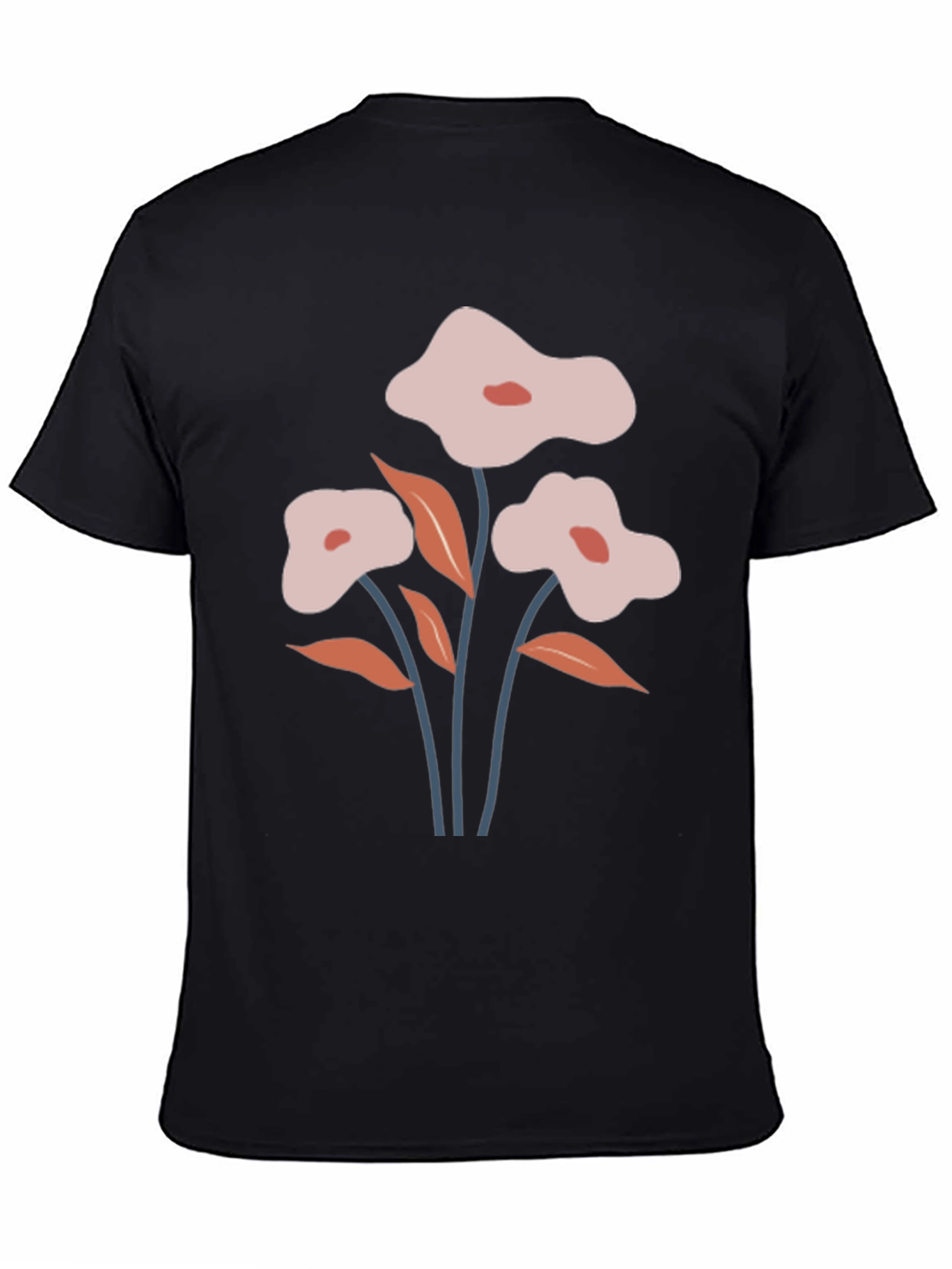 Floral Graphic Black T-Shirt