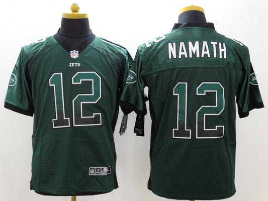 Men's New York Jets Joe Namath #12 Green Game Player Jerseys