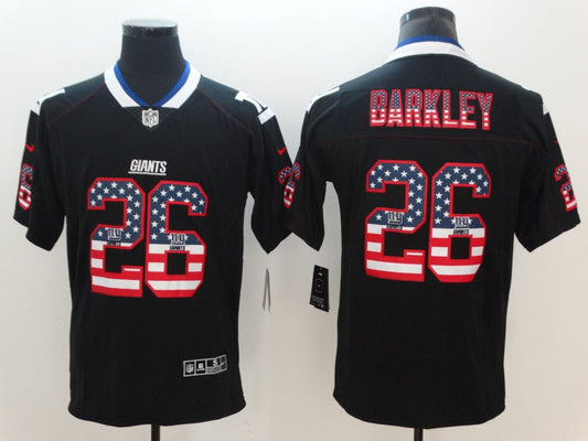 Men's New York Giants Saquon Barkley #26 Black Game Jerseys