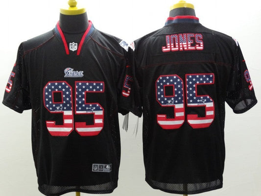 Men's New England Patriots Chandler Jones #95 Black Player Game Jerseys