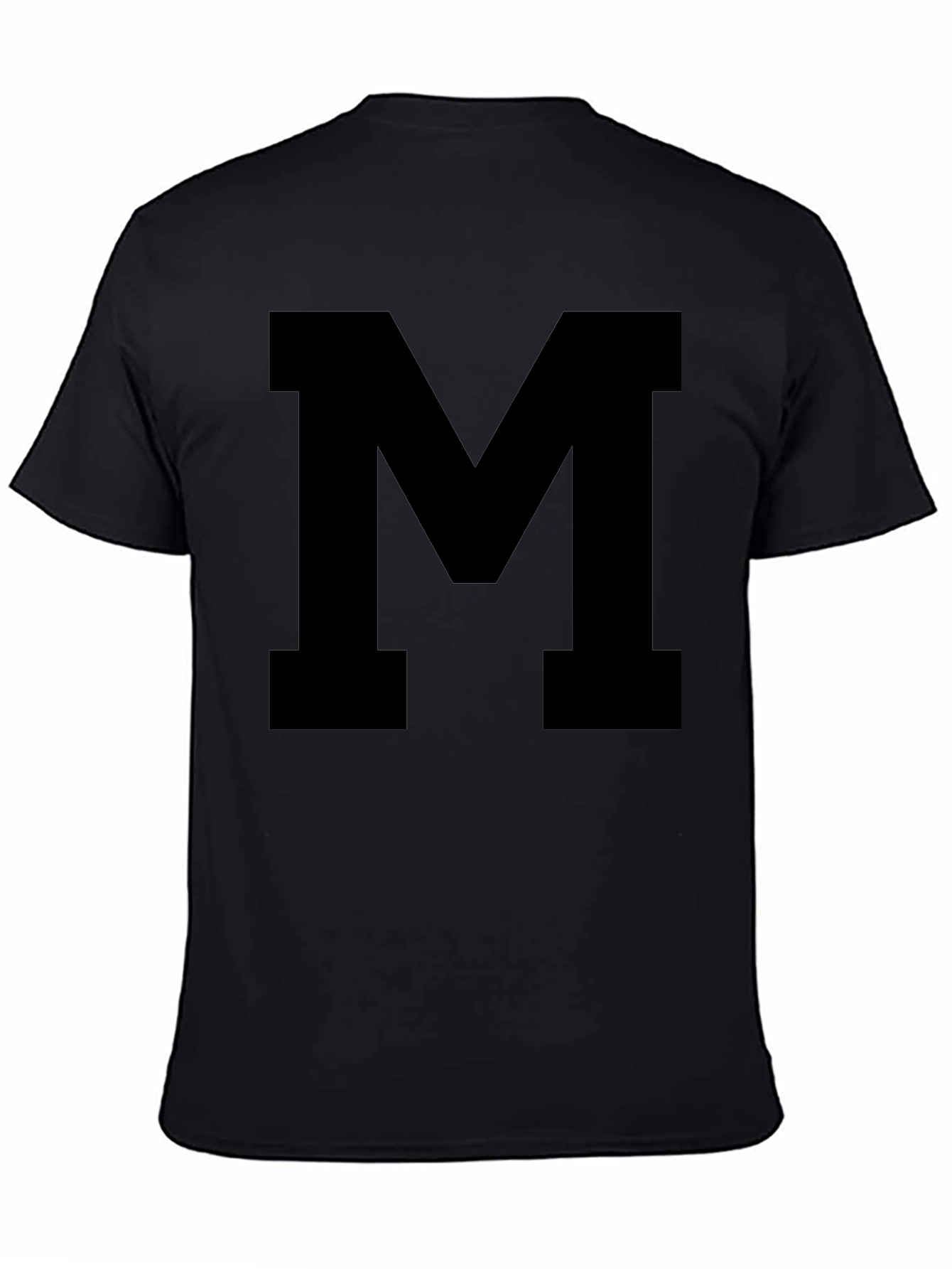 Bold Letter M Black T-Shirt