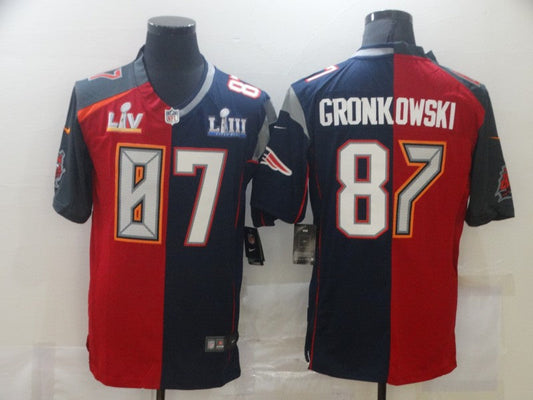 Men's Tampa Bay Buccaneers Rob Gronkowski #87 Red/Blue Game Jerseys