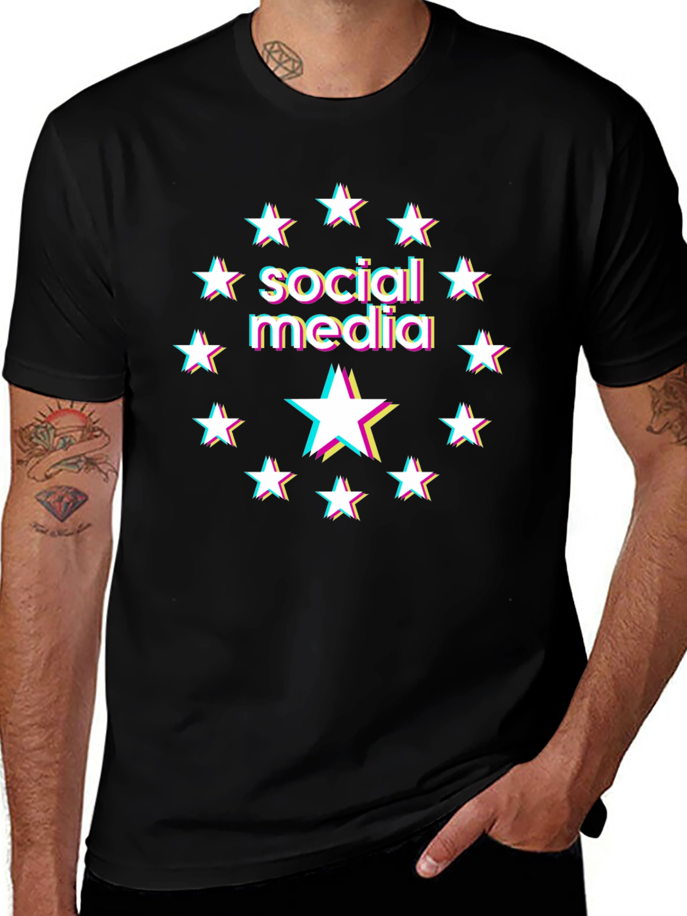 Social Media Star Black T-Shirt