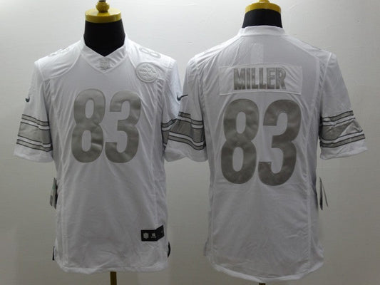 Men's Pittsburgh Steelers Heath Miller #83 White Game Jerseys