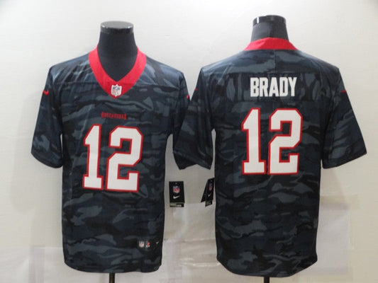 Men's Tampa Bay Buccaneers Tom Brady #12 Gray Camouflage Game Jerseys